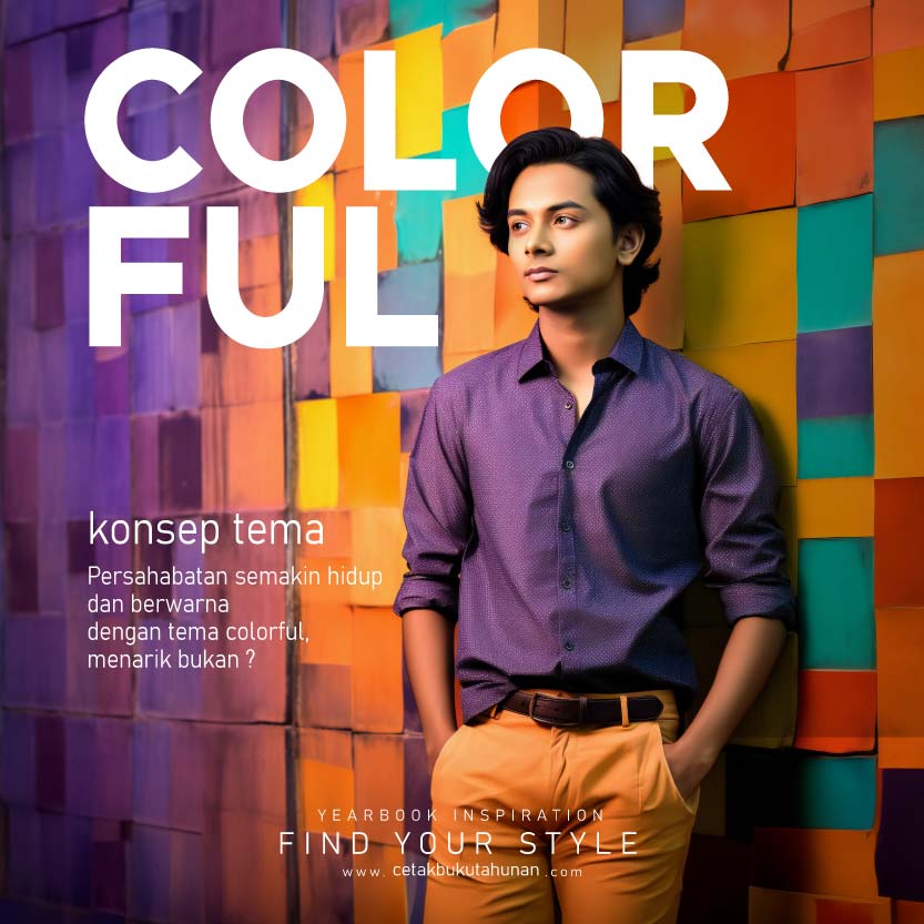 buku tahunan colorful