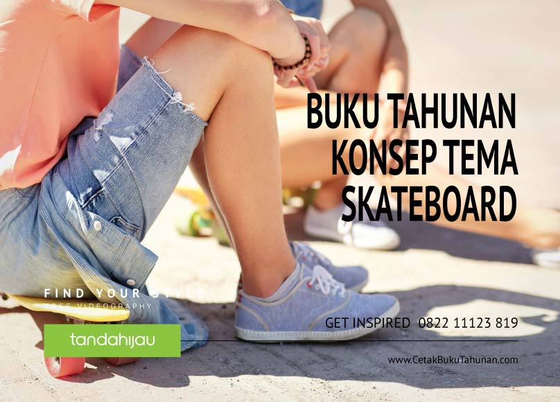 Buku Tahunan Tema Skateboard