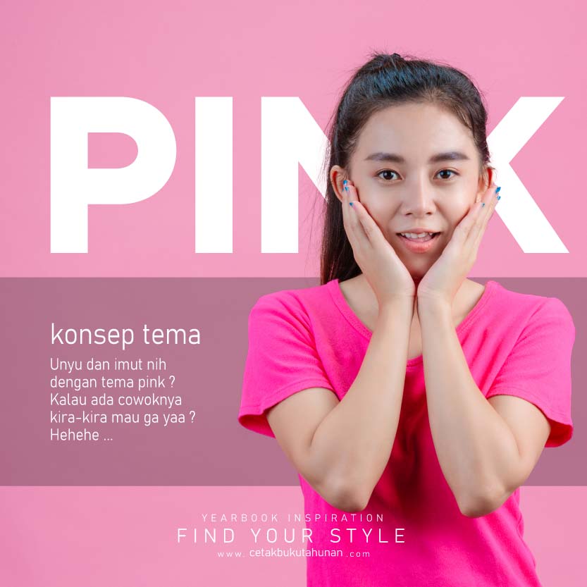 buku tahunan pink