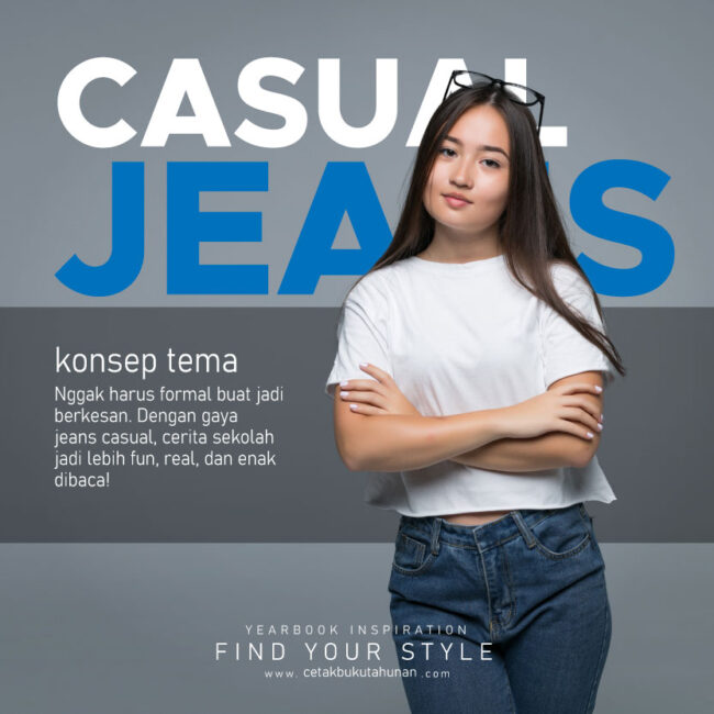 buku tahunan jeans casual
