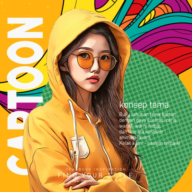 buku tahunan kartun
