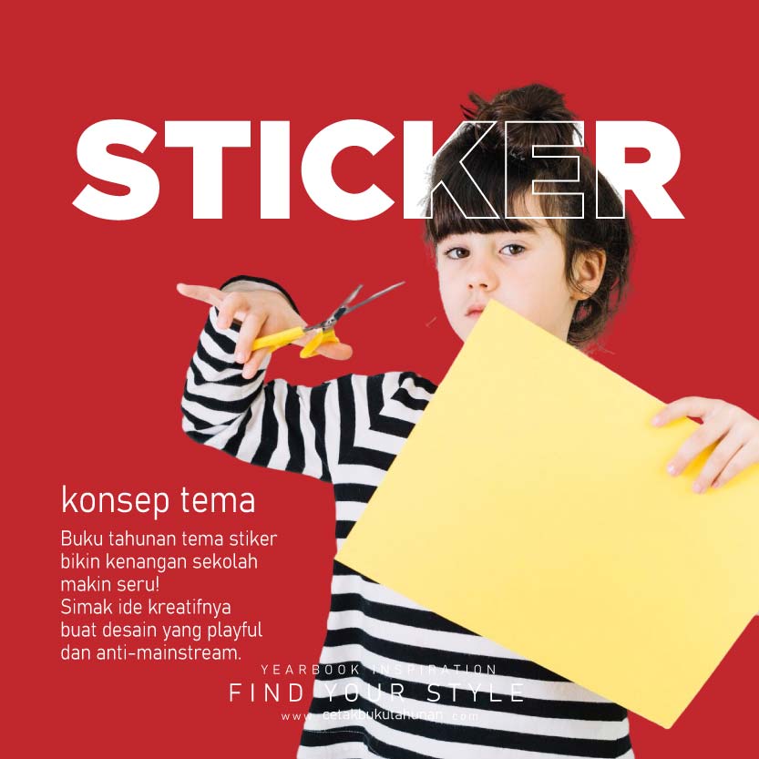 buku tahunan stiker