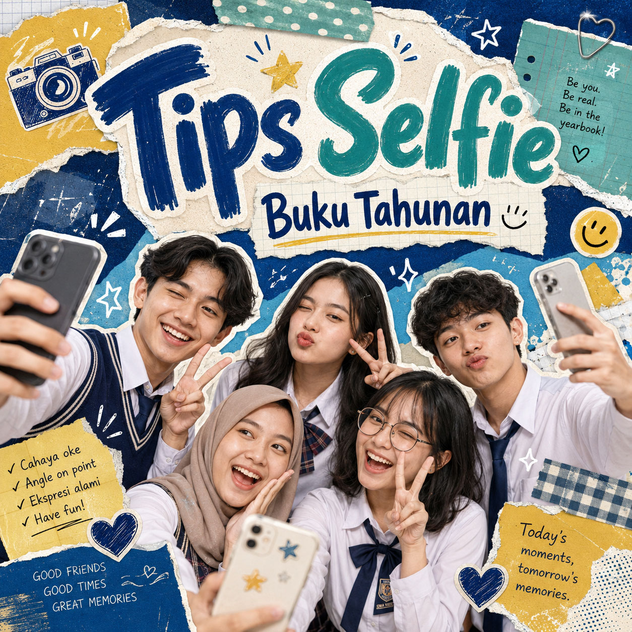 tips selfie buku tahunan
